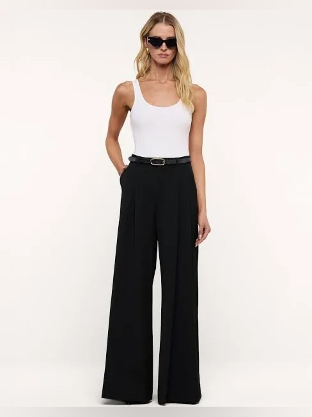 L'AGENCE Women's Chelsy Wide-Leg Pants Trousers
